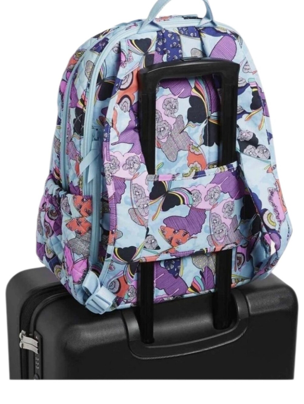 Vera Bradley Quilted "Butterfly By" Print Campus Backpack - Picture 7 of 7